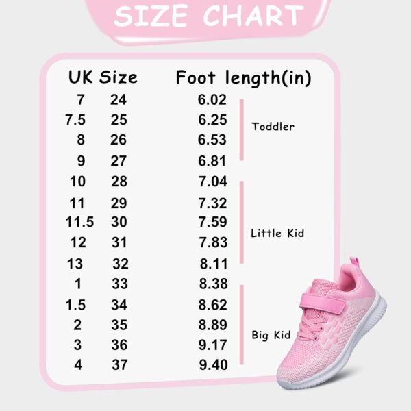 Boys Girls Trainers Kids Shoes Unisex Lightweight Breathable Athletic Running Tennis Fitness Sneakers for Toddler/Little Kid/Big Kid - Image 2