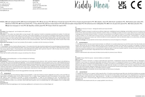 KiddyMoon Foam Playground For Kids Obstacle Course For Children Montessori Toy For Babies Soft Construction Blocks Element, Tunnel/Hill, Heather:- - Image 9