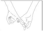 BIEMBI Holding Hands Line Art Print Couple Love Hands Poster Nursery Wall Art Canvas Painting Nordic Love Picture for Living Room 50X70cm Internal Frame - Image 4