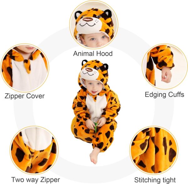 COOKY.D Unisex Winter Hooded Romper Jumpsuit 2-36 Months - Image 2