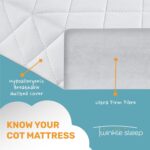 Twinklesleep TWINKLE SLEEP Hypoallergenic Baby Cot Mattress - 140 X 70 X 10 CM | Temperature Regulating & UK Made | Durable | Universal Fit | Soft Kidtech Cover | Allergy-Free | Suitable 0-48 Months - Image 4