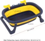Lantuqib Pet Bath Tub, Portable Drain Hole Children Folding Bathtub Multifunction for Cat for Puppy for Children - Image 6