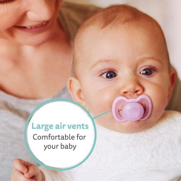 Herobility Gentle Pacifiers – Protective case – BPA-Free – Large air Vents – Newborn – 6 Months – 4-Pack – Red - Image 4