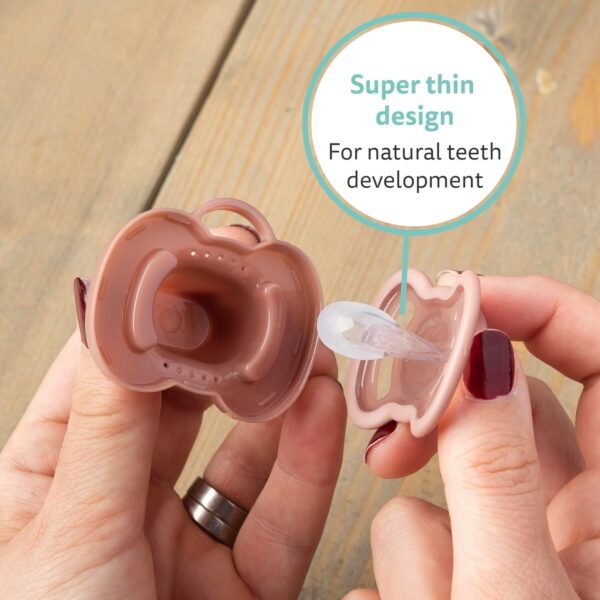 Herobility Gentle Pacifiers – Protective case – BPA-Free – Large air Vents – Newborn – 6 Months – 4-Pack – Red - Image 5