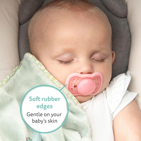 Herobility Gentle Pacifiers – Protective case – BPA-Free – Large air Vents – Newborn – 6 Months – 4-Pack – Red - Image 6