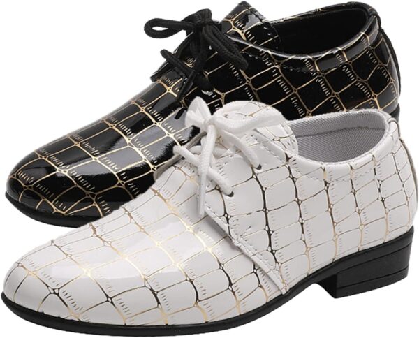 Boys Pointed Toe Dress Shoes Boy’s Dress Oxford Formal Shoes Toddler Lace Up Loafer Wedding Shoes Leather Shoes - Image 2