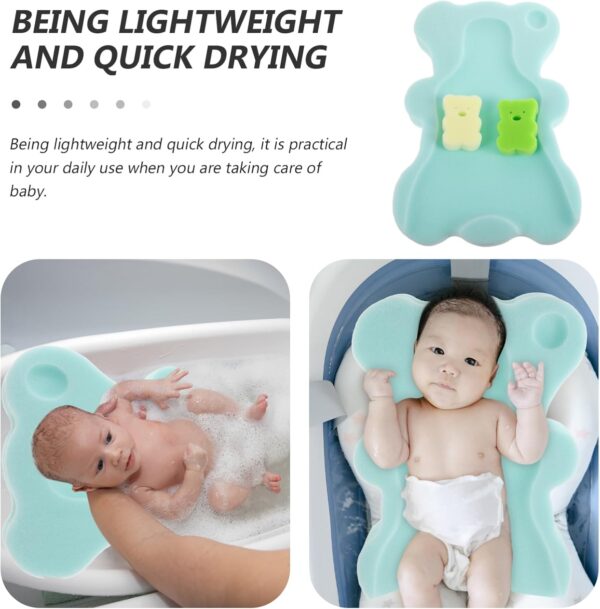 PEPLAYTAL Infant Bathing Seat Newborn Soft Bath Mat Baby Bath Sponge Comfortable Bath Pad for Boys and Girls Random Color - Image 8
