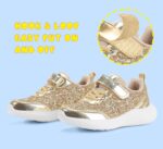 LUCKY STEP Kid's Glitter Fashion Sneakers Sparkly Princess Tennis Bling Shiny Sequins Athletic Walking School Shoes for Children/Boys/Girls - Image 3