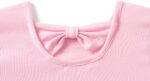 Arshiner Girls T-Shirts Back Hollow Bow Tie Kids Cotton Summer Short Sleeve Tops Cute Leisure Fashion Shirt Round Neck Tee Shirt for Girls 3-14 Years - Image 4