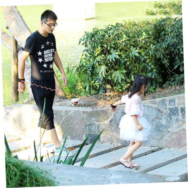 VICASKY 3pcs Walking Safety Harness for Kids Toddlers Safety Leash Wrist Link Traction Rope Anti Lost Belt Orange - Image 2