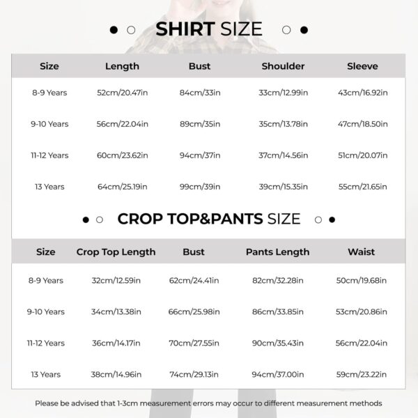 Naiyafly Girls 3 Piece Outfits Kids Cami Top + Flare Pants Set with Plaid Shirt Set Youth Girls Long Jacket Tanks Top Flare Leggings Bell Bottom Clothes - Image 4