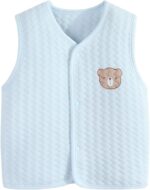 XIATANG Toddler Baby Boys Girls Winter Sleeveless Coat Outwear Warm Coat Vest Jacket Toddler Girls Coat 0-3 Years (Blue, 3-6 Months)