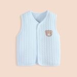 XIATANG Toddler Baby Boys Girls Winter Sleeveless Coat Outwear Warm Coat Vest Jacket Toddler Girls Coat 0-3 Years (Blue, 3-6 Months) - Image 2