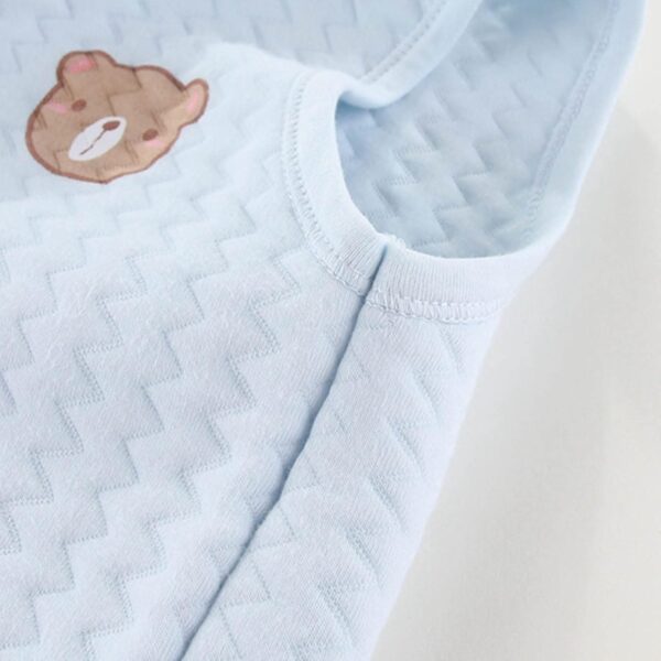 XIATANG Toddler Baby Boys Girls Winter Sleeveless Coat Outwear Warm Coat Vest Jacket Toddler Girls Coat 0-3 Years (Blue, 3-6 Months) - Image 4