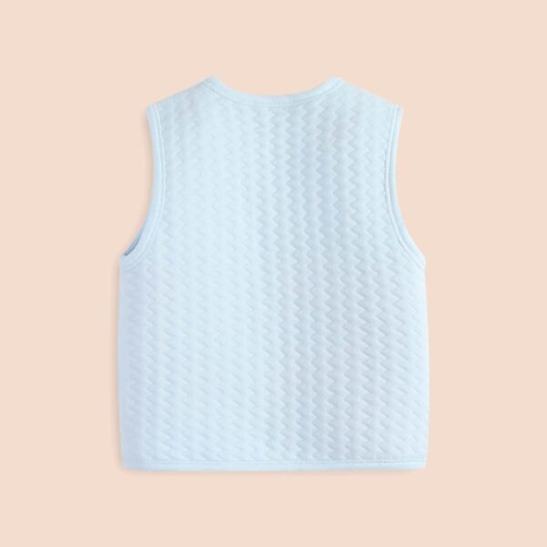 XIATANG Toddler Baby Boys Girls Winter Sleeveless Coat Outwear Warm Coat Vest Jacket Toddler Girls Coat 0-3 Years (Blue, 3-6 Months) - Image 7