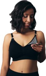 Mumba Bra - Maya Lux Comfort Bra - Pregnancy, Breastfeeding Bra with Reminder Clasp - Seamless Design - with Original BabyFocus Print - Use with Foam Pads or Breast Pads - Image 8