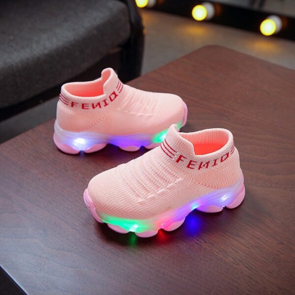 SRTUMEY LED Light Up Shoes for Girls, Toddler Baby Walking Sneakers Kids Girls Casual Sport Trainers Non Slip Christmas Girl Running Shoe Clearance - Image 3