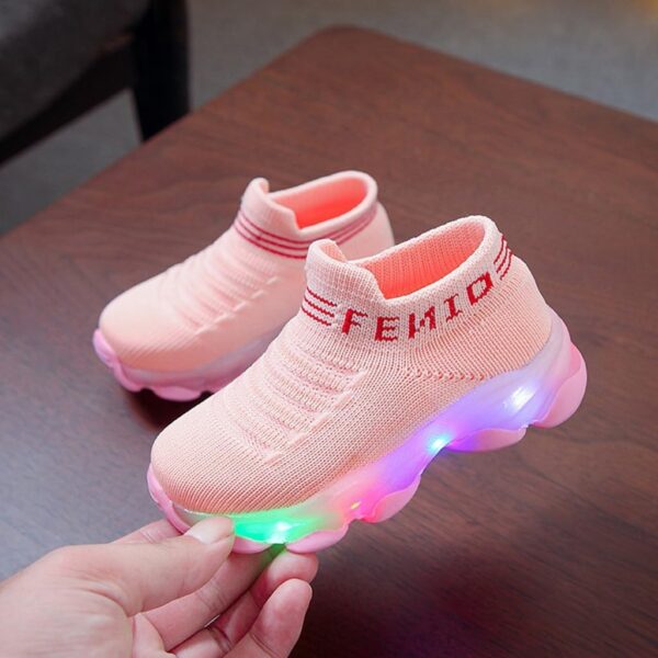 SRTUMEY LED Light Up Shoes for Girls, Toddler Baby Walking Sneakers Kids Girls Casual Sport Trainers Non Slip Christmas Girl Running Shoe Clearance - Image 4