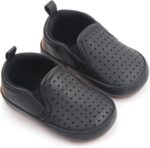Children's Shoes 20 Girls Single Shoes Casual Shoes Comfortable Breathable First Walking Shoes Boys Flat Shoes Loafers Baby Shoes Soft Sole Non-Slip Toddler Shoes, black, 11 - Image 2