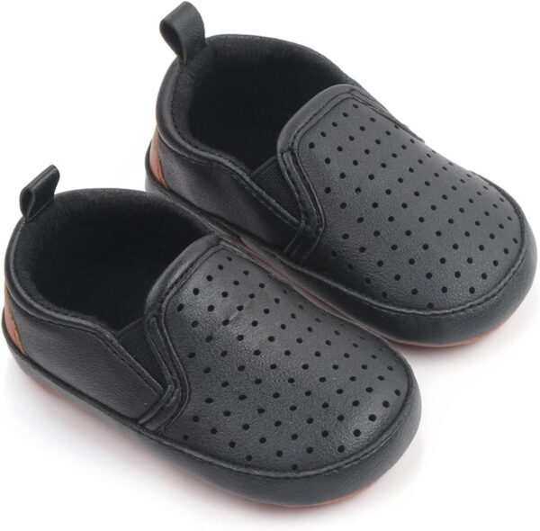 Children's Shoes 20 Girls Single Shoes Casual Shoes Comfortable Breathable First Walking Shoes Boys Flat Shoes Loafers Baby Shoes Soft Sole Non-Slip Toddler Shoes, black, 11 - Image 2