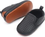 Children's Shoes 20 Girls Single Shoes Casual Shoes Comfortable Breathable First Walking Shoes Boys Flat Shoes Loafers Baby Shoes Soft Sole Non-Slip Toddler Shoes, black, 11 - Image 5