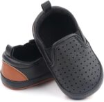 Children's Shoes 20 Girls Single Shoes Casual Shoes Comfortable Breathable First Walking Shoes Boys Flat Shoes Loafers Baby Shoes Soft Sole Non-Slip Toddler Shoes, black, 11 - Image 6