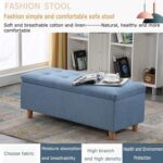 Storage Stool Ottoman Bench Footstool Seat Organizer Box for Bedroom Living Room Entryway Foldable Storage Chest for Blankets Shoes Toys 90x40x40cm - Image 3