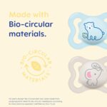 MAM Air Soothers | 0-6 Months | 2 Pack | Newborn Dummies | Comes in Dummy Steriliser Case | Sustainable Materials | Baby Accessories for Newborn | Blue/White (Various Designs) - Image 7