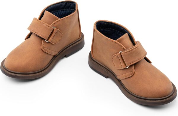 Harvest Land Boys Dress Shoes Lace-up School Shoes Kids Classic Oxford Boots Boys Loafer Flats Hook and Loop Light Comfortable for Toddler Big Kids - Image 2