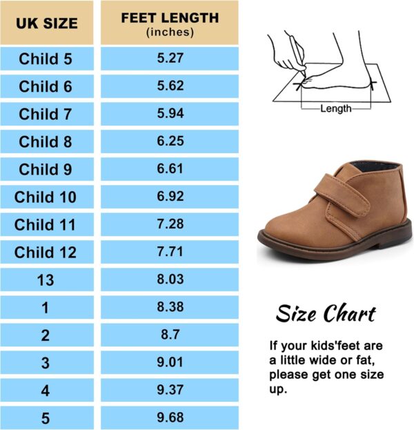 Harvest Land Boys Dress Shoes Lace-up School Shoes Kids Classic Oxford Boots Boys Loafer Flats Hook and Loop Light Comfortable for Toddler Big Kids - Image 6