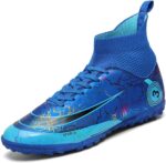 VTASQ Boys and Girls Soccer Shoes Kids Astro Turf Trainers Junior Football Shoes Indoor Outdoor Athletic Sneakers Non-Slip Unisex [9, 10, 11, 12, 13] UK Size