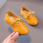 Infant Baby Boys Girls Classic PU Leather Wedding Loafers Toddler 𝐎xford Dress Shoes First Steps Walking Flat Lazy Crib Shoe Premium Soft Anti-Slip Rubber Sole Shoe (Yellow, 6 Toddler) - Image 3