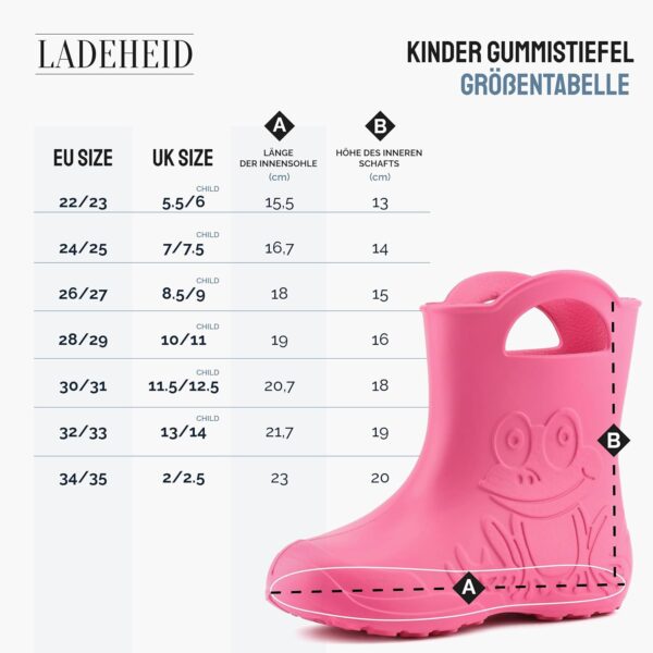 Ladeheid Children's EVA Wellington Boots Rain Shoes LA-CA-01 - Image 6