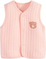 XIATANG Toddler Baby Boys Girls Winter Sleeveless Coat Outwear Warm Coat Vest Jacket Toddler Girls Coat 0-3 Years (Pink, 2-3 Years)
