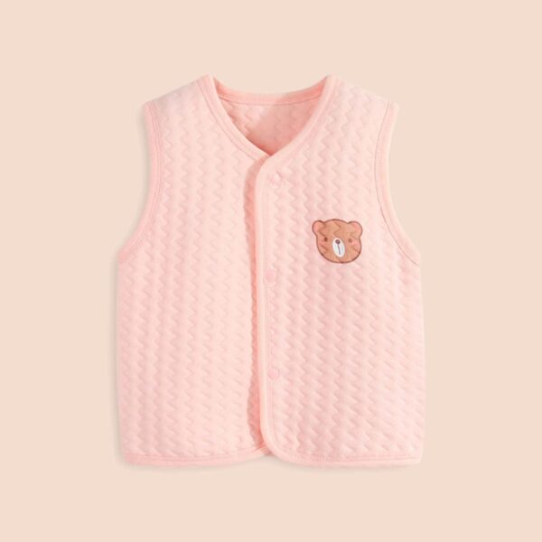 XIATANG Toddler Baby Boys Girls Winter Sleeveless Coat Outwear Warm Coat Vest Jacket Toddler Girls Coat 0-3 Years (Pink, 2-3 Years) - Image 2