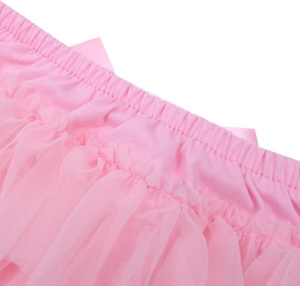 Agoky Baby Girls Ruffle Tutu Bloomers Diaper Cover Panties with Flower Headband Outfit Set Photo Shoot Prop - Image 7