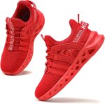 Kricely Boys Kids Trainers Boys Tennis Shoes Girls Running Walking Shoes School Gym Sports Trainers Breathable Lightweight Sneakers