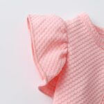 Kumsolu 3Pcs Summer Baby Girl Dress and Short Sleeve Cardigan Set Pink - Image 3