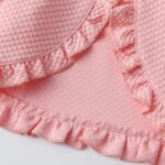 Kumsolu 3Pcs Summer Baby Girl Dress and Short Sleeve Cardigan Set Pink - Image 4