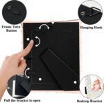 Hiwhy 10x10 CM Flowers Photo Frame 4x4 Inch for Pets Pictures Baby Photos, Table Top or Wall Mount, White and Gold - Image 5