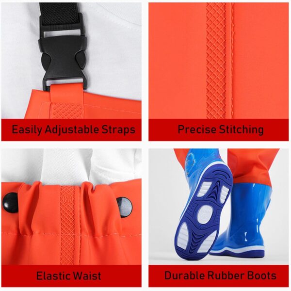 Kids Chest Waders Youth Fishing Waders for Toddler Children Water Proof Waders with Boots Boys Romper 24 Months 1 Month Old Boy Clothes Toddler Clothes Boy Summer - Image 5