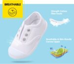 Unisex Kids Canvas Shoes Toddlers Sneakers Breathable Slip-on Trainers Pumps Plimsoles for Boy and Girls - Image 3