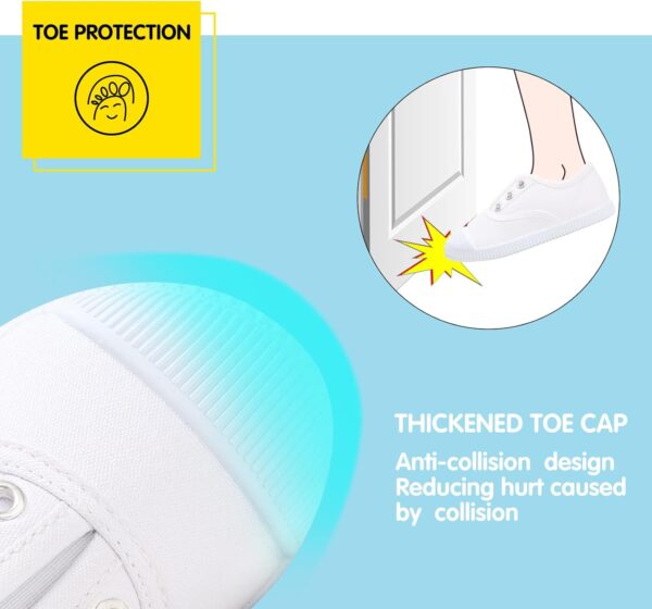 Unisex Kids Canvas Shoes Toddlers Sneakers Breathable Slip-on Trainers Pumps Plimsoles for Boy and Girls - Image 5