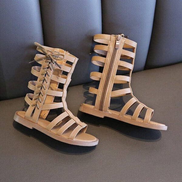 JLGY Sandals Girls Roman Sandals Children's Strap Sandals Flat Sandals Summer Kids Shoes Bathing Shoes Open Toe Casual Shoes Sandals Soft Soles Comfortable Summer Shoes - Image 4