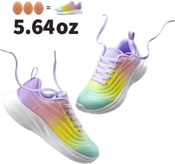 DREAM PAIRS Trainers for Boys Girls Lace-up Athletic Sneakers Durable Kids Running Shoes - Image 3