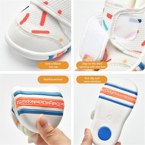 Infant Boys Girls Sneakers Sea Pattern Spring and Autumn Soft Bottom Non Slip Comfortable Design Outdoor Casual Shoes Boys Wide Fit Trainers Size 3 - Image 5