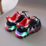 Kids Shoes LED Light Up Trainers Shoes Boys Baby Girls Sneakers Glow Fashion Flashing Athletic Sport Sneaker Kids Flashing Lights Running Sports Skater Shoes (Black, 8.5 Toddler) - Image 3