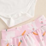 M9ppzzur7 My First Easter Outfit Baby Girls Letter Print Romper and Rabbit Tail Shorts + Headband Set Clothes - Image 5