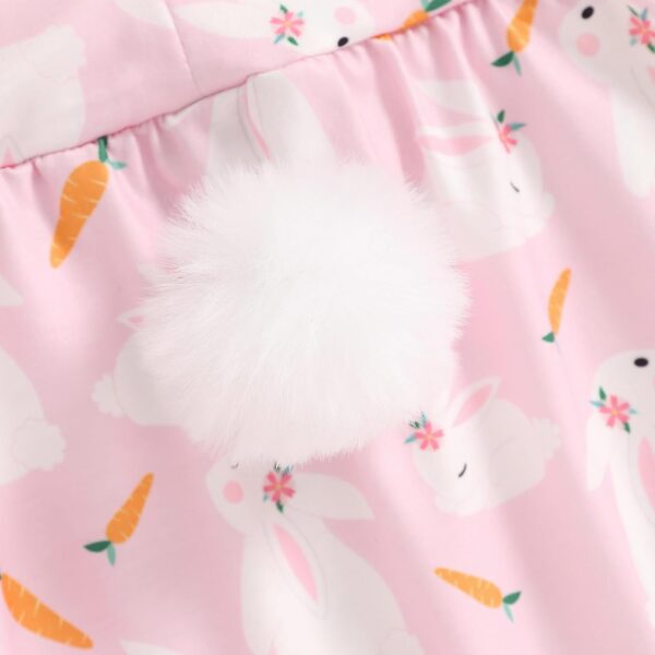 M9ppzzur7 My First Easter Outfit Baby Girls Letter Print Romper and Rabbit Tail Shorts + Headband Set Clothes - Image 6