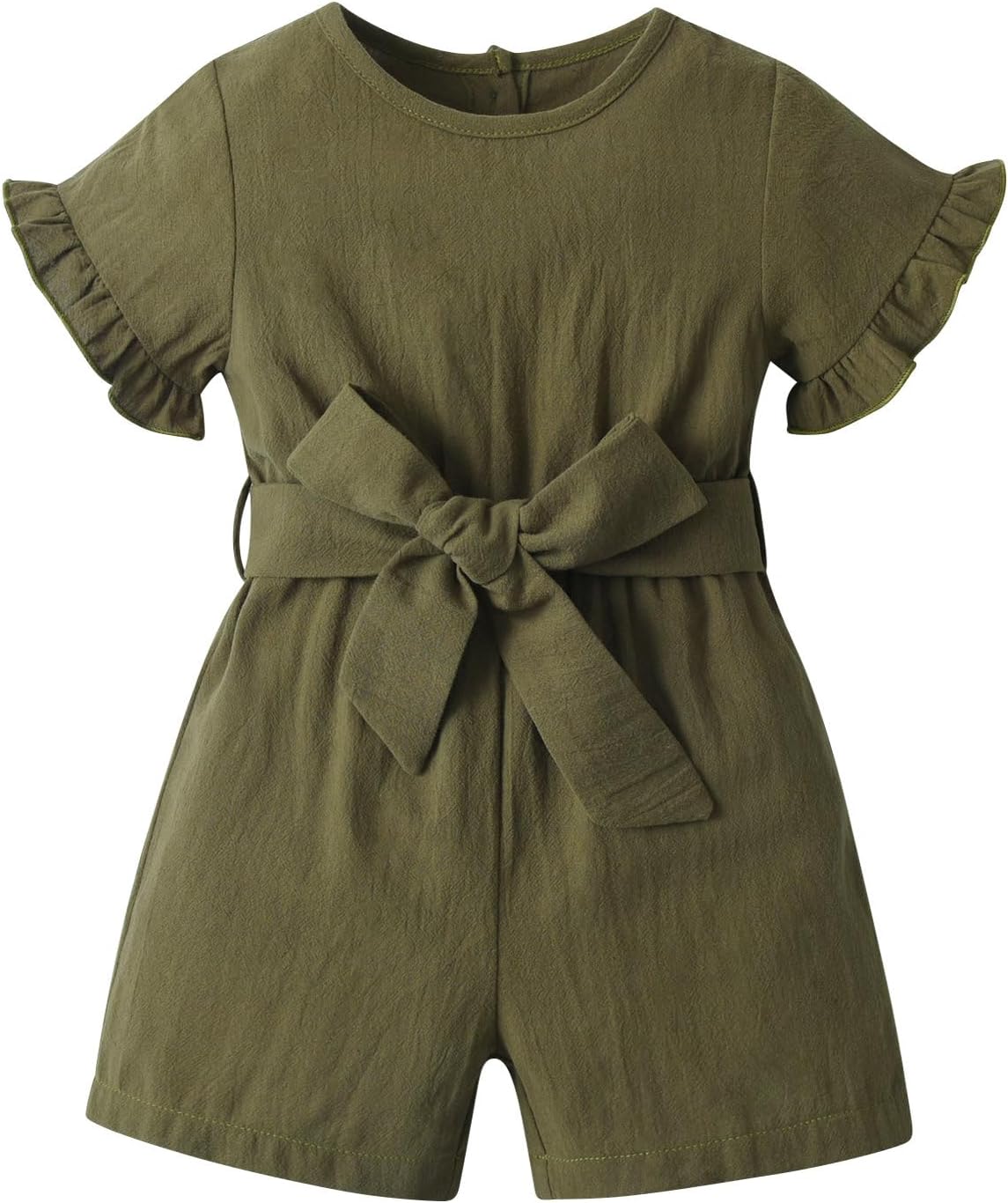 1742892895_71TlAZbUobL._AC_SL1500_.jpg Kumsolu Baby Girl Clothes Short Sleeve Ruffle Romper Bodysuit Outfit Set - Image 1